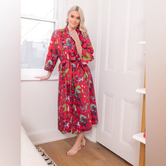 🦢🔮🍷 Printfresh bathrobe in Antelope Forest 🦢🔮🍷 - Picture 9 of 9